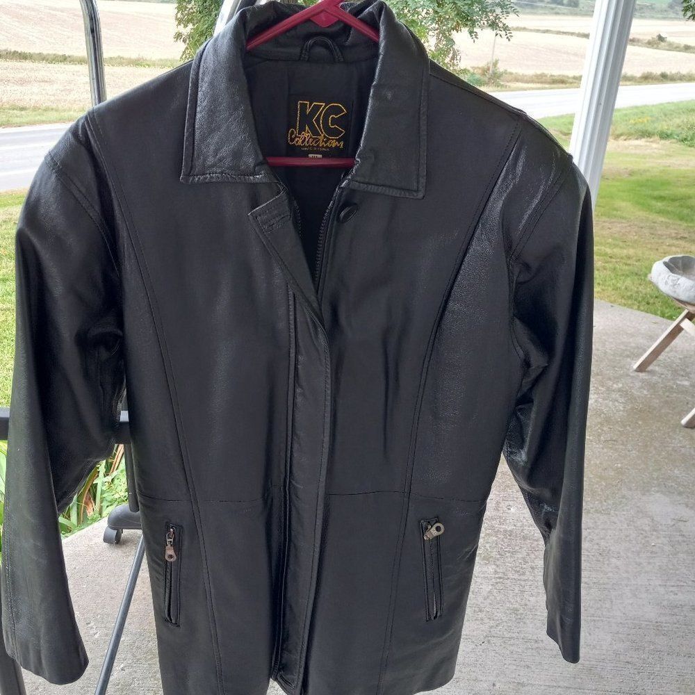 Vintage KC Collection Black leather Jacket
